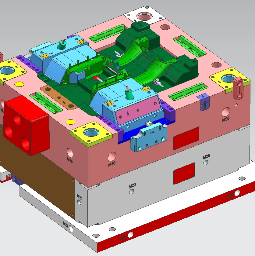 Plastic injection mould parts Enhanced Protection and Aesthetic Appeal two-color Molded Enclosure Ultrasonic Flaw Detectors