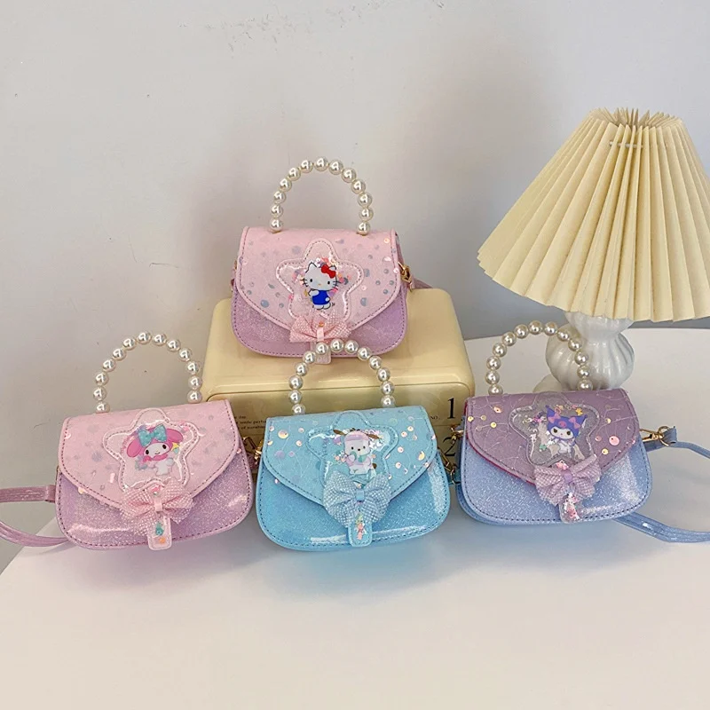 Botu new hot kawaii girls bag pochaco melody kulomi anime cute fashion Crossbody purse gifts Princessstyle small pearl handbag