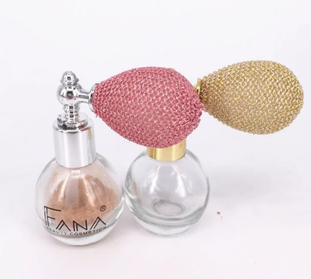 Empty Mini Square Perfume Glass Bottle With Balloon Nozzle Airbag