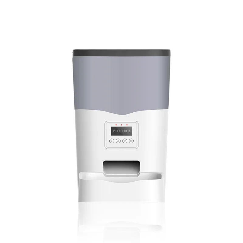 Собак и кошек интеллектуальная кормушка для домашнего питомца автоматический 3L клавиша управления Smart подачи с прозрачный матовый ведро еды любимчика диспенсер
