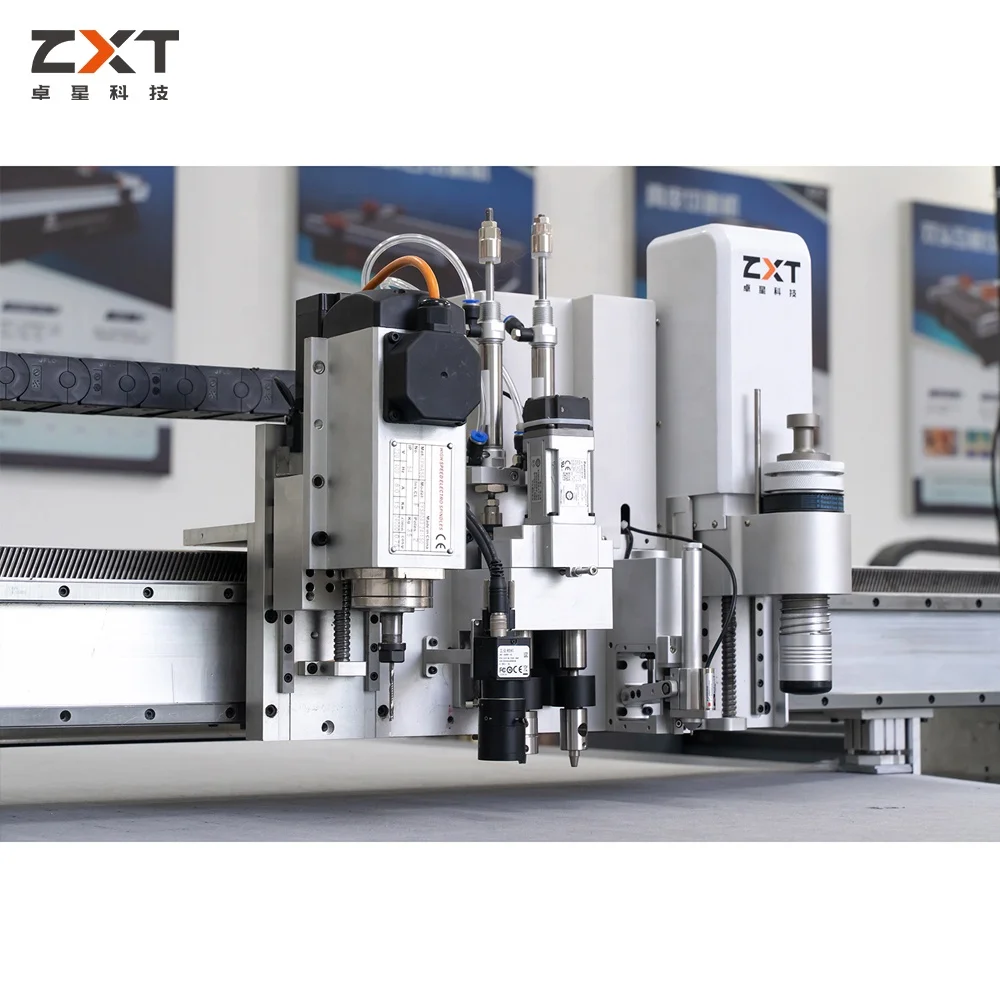 Jinan Zhuoxing leather shoe making equipment and tools cutting machine knives with contour capture camera for automatic nesting