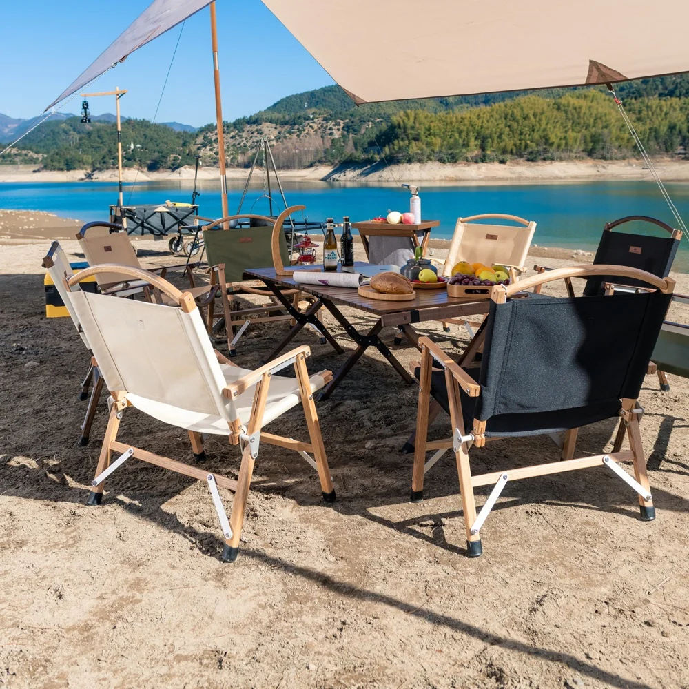 Outdoor Furniture Folding Beach Chair Wood folding Chair Easy to carry