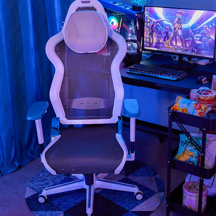 Comfortable design white environmental leather cover silla game computer gaming chair