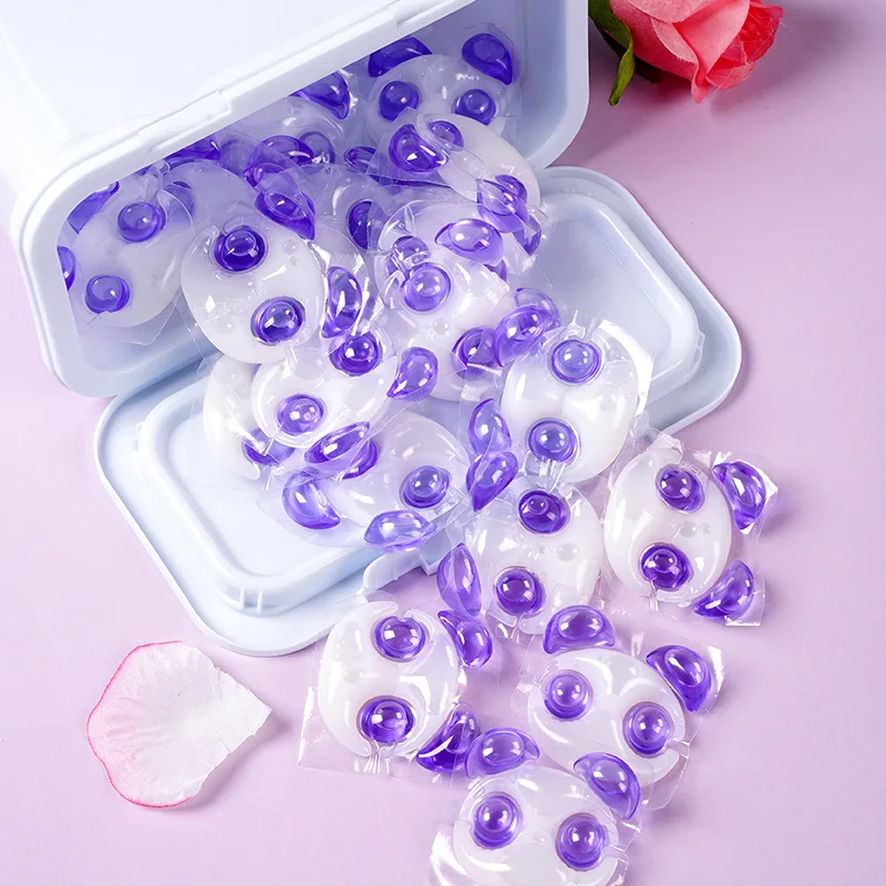 OEM/ODM Laundry Detergent Capsule Pods Flower Scent Color Protect Soften Clothes Stain Removal Laundry Gel Pods 2 in 1