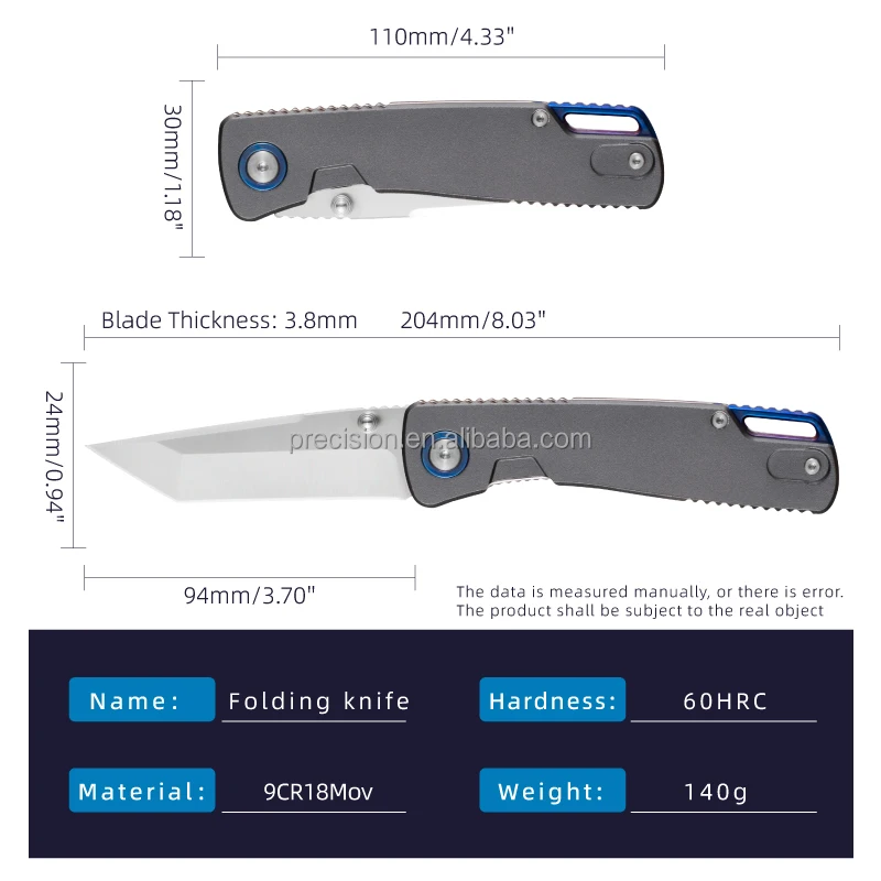 Карманный складной нож из алюминиевого сплава 9Cr18