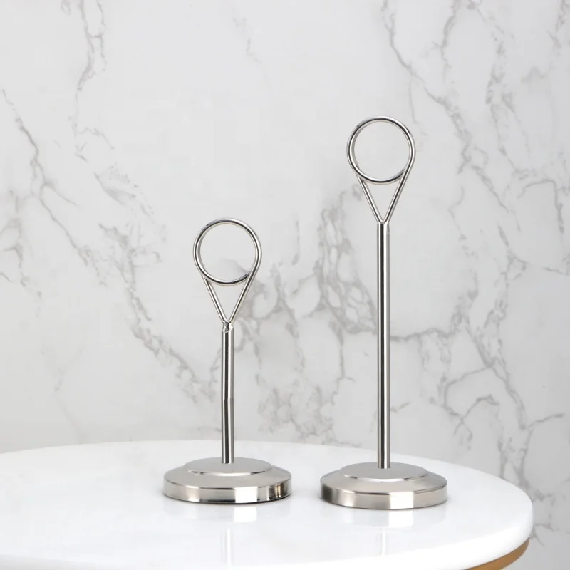 YS3008 Wholesale In stock Fast Delivery Place Card Stand Memo Note Clips Photo Metal Table Number Holder