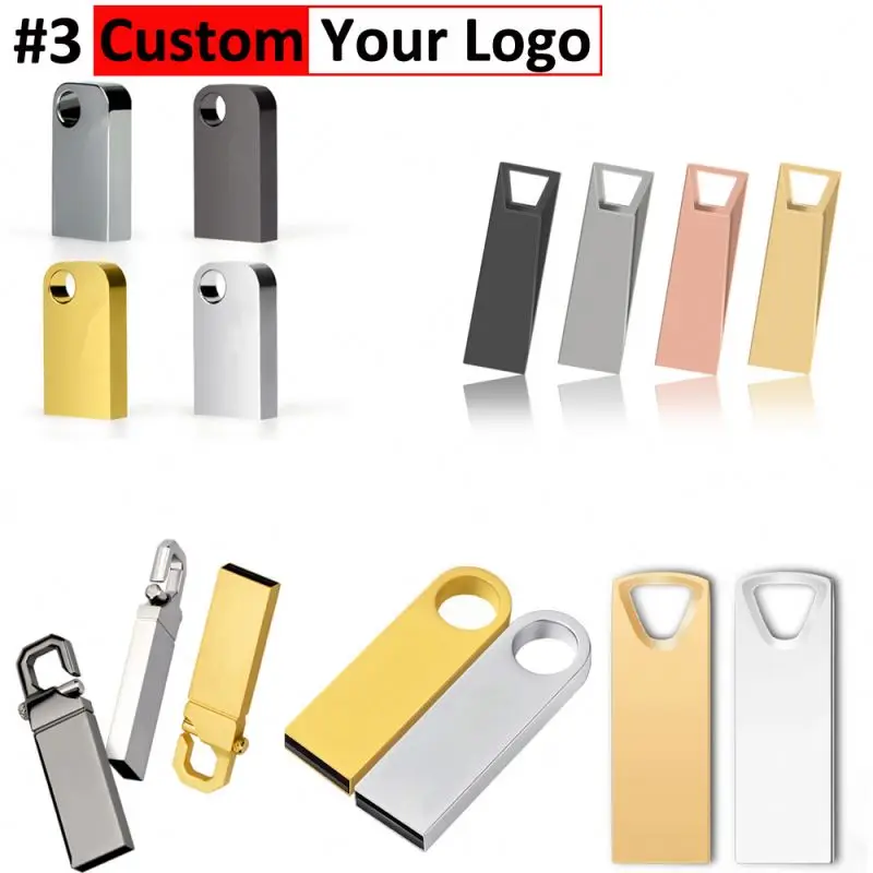Super mini 32GB 16GB 8GB 4GB Metal Pen Pendrive 128 64 32 16 8 GB Memory personalized Stick 64gb Usb Flash Drive