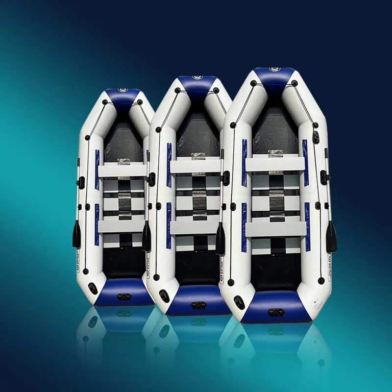 Solar Marine Outdoors 4 Person Tandem Inflatable Fishing Kayak 10 Foot Rowing Canoe Rescue Boat With All Free Accessories