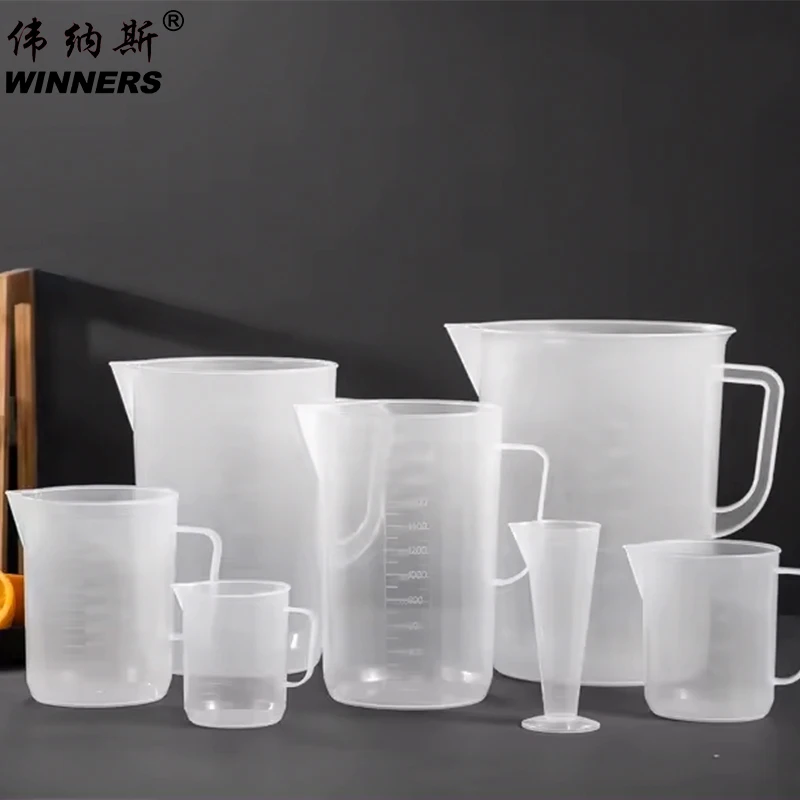 Graduated Plastic PP Transparent Measuring beaker Cup Plastic Measuring Jug Bar Measuring Tools