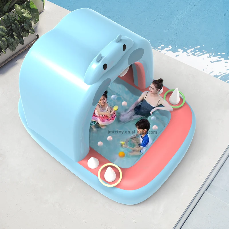 Inflatable hippo pattern summer family funny water sport pool