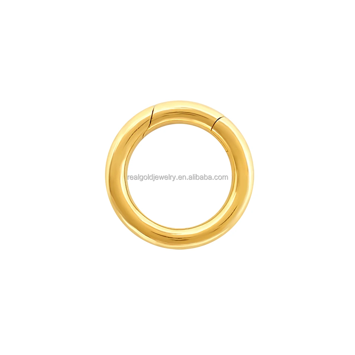 Personalized Fine Jewelry Pure 14k 18k Real Gold Solid Yellow Gold Round Shape Clasp for Necklace DIY Gold Accessory