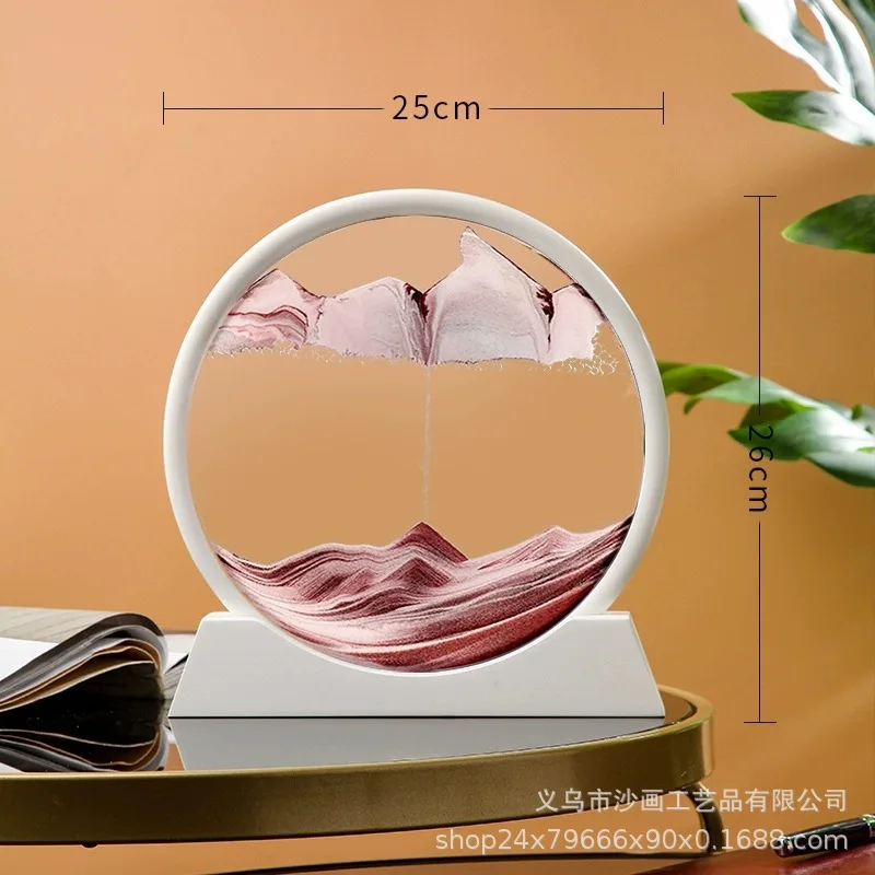 Huaqi SPA25-32 Sandlandschaft основа круглые движущиеся песочные накидки струящийся песок художественные украшения для дома 7 дюймов черный стеклянный