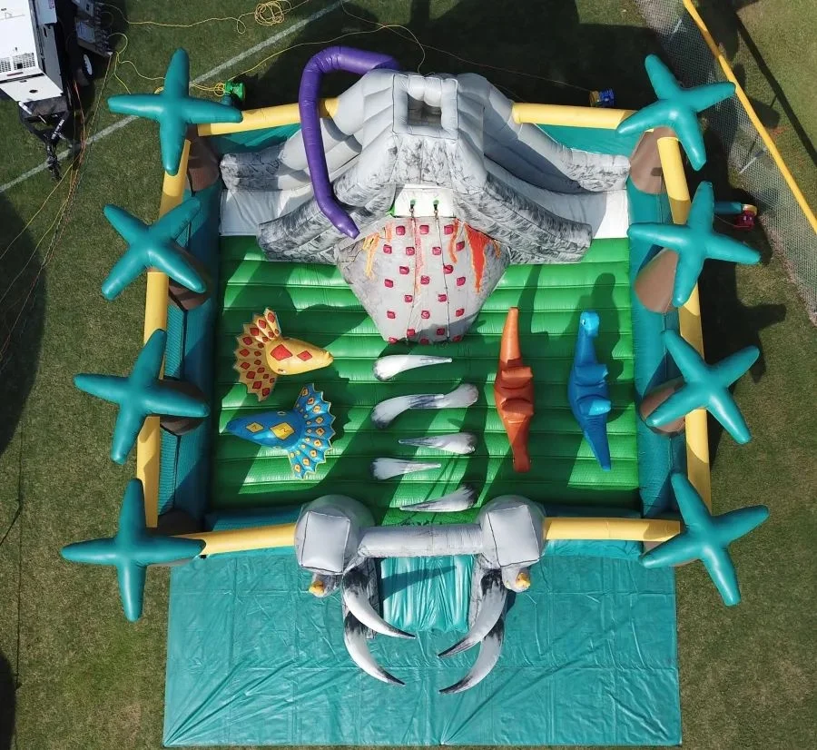 Jurassic Adventure Dinosaur Theme Bounce House Combo Thrilling Inflatable Customized Park