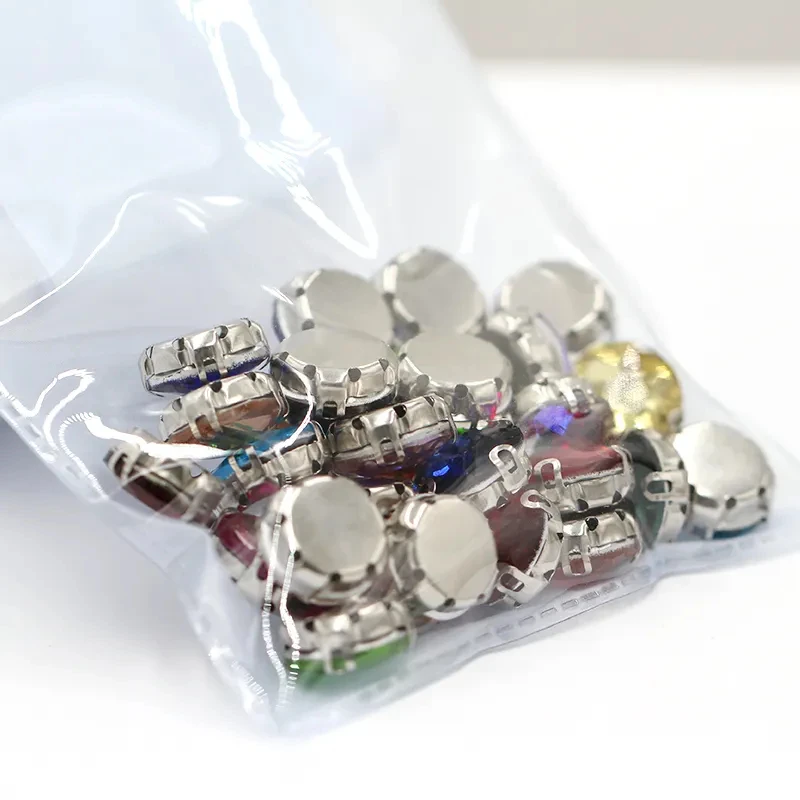 High Quality Round Stone With Claw Crystal Pointback Rhinestone For Clothing Jewelry