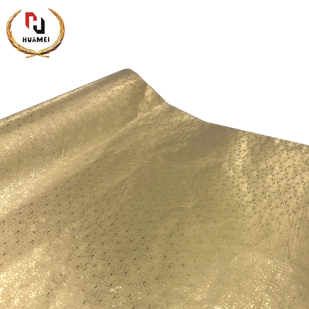 
Bronze Flower embossed aluminum foil paper chocolate paper candy aluminum foil / automatic wrapping paper for Christmas party 