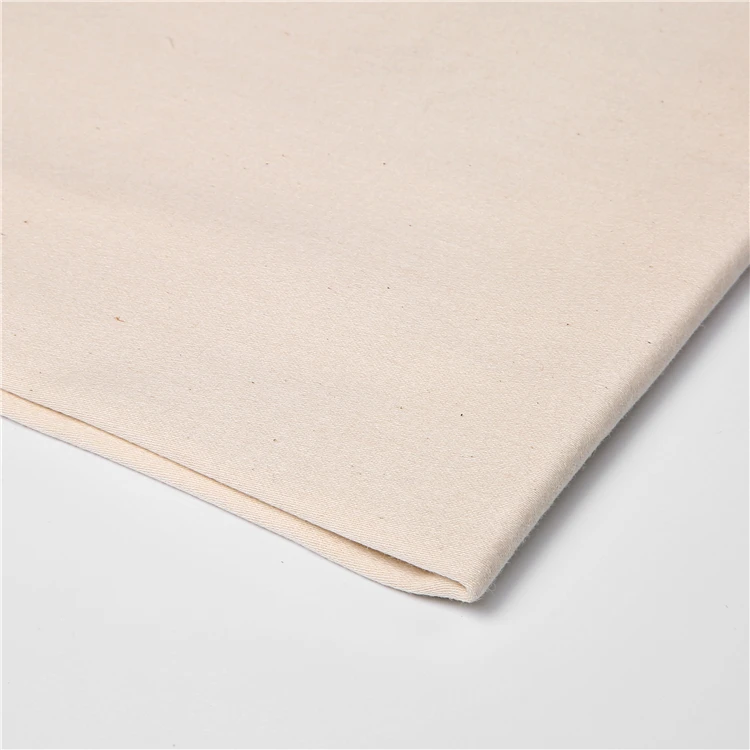 Factory Outlet Unbleached Twill  Woven Organic 100% Cotton Grey Fabric