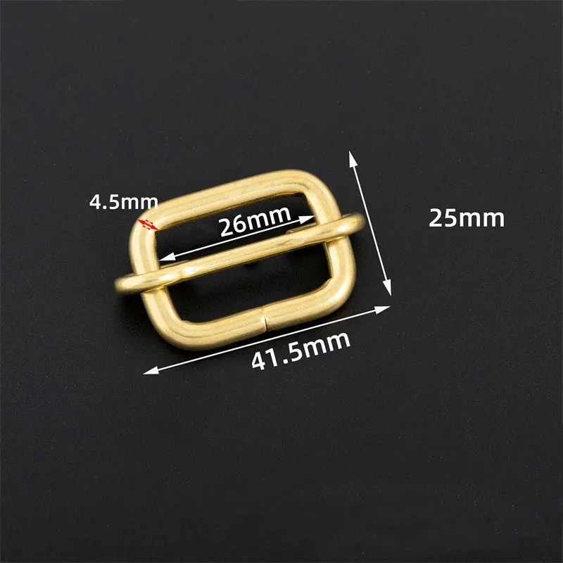 Brass Tri-glides Bar Buckle Slider Sliding Center Bar Strap Adjuster Buckle for Leather Craft Bag Shoulder Belt Strap Webbing