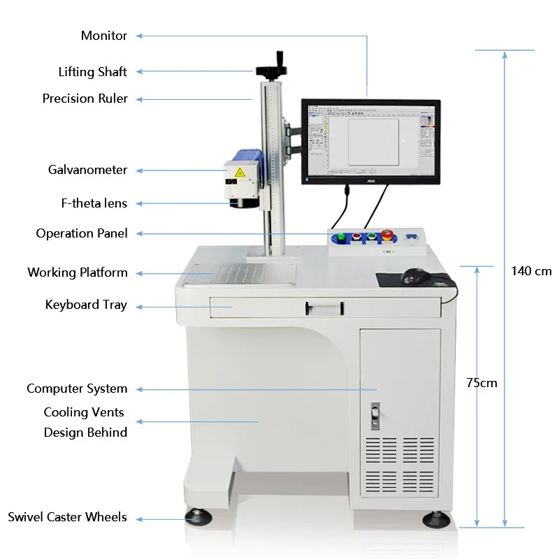 Wholesale Laser Marking Machine 30W Jewelry Marking Machine Desktop Laser Marking Machine
