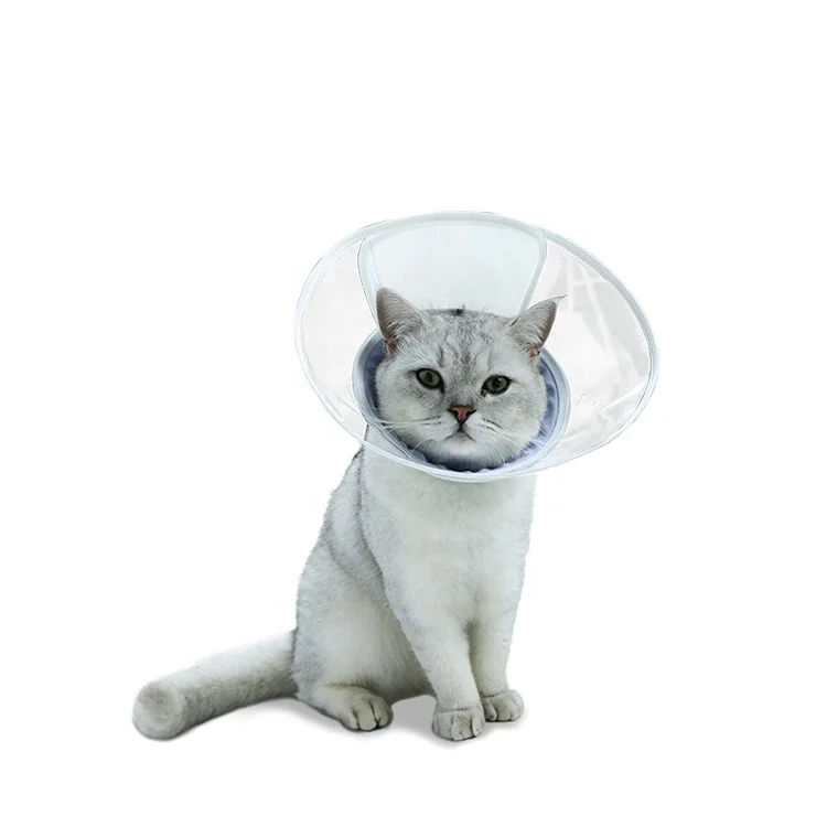 Adjustable Waterproof Cat Recovery Collar Soft Pet Neck Cone Prevent From Biting & Scratching For Cats