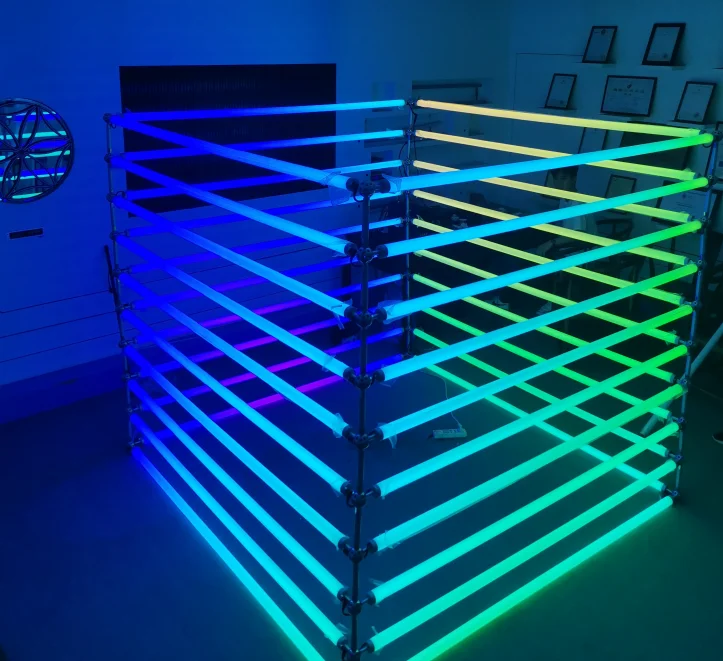 LED 360 degree tube led tube lighting stage lights led pixel lighting for Christmas outdoor event night party