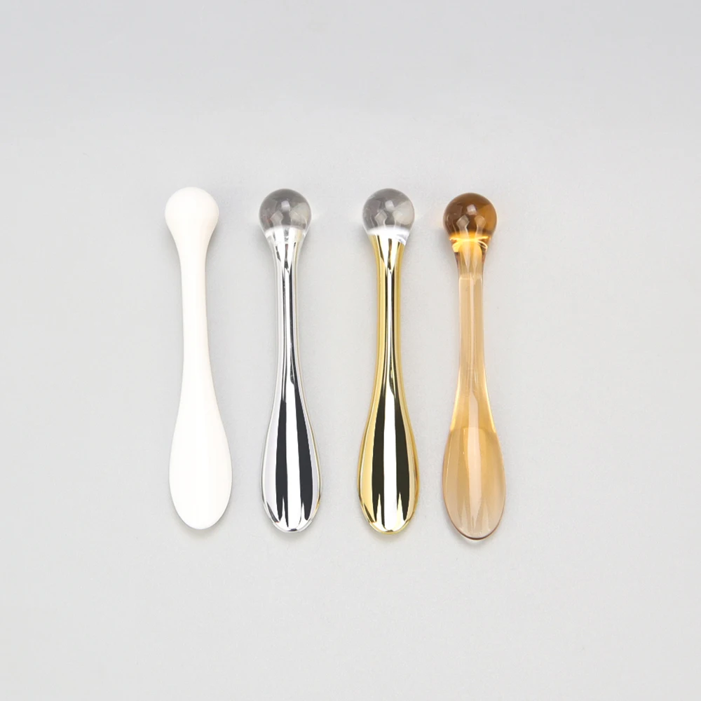 Фирменная Роскошная уходовая ложка из цинкового сплава косметика металлическая лопатка для лица аппликатор мини-крема глаз