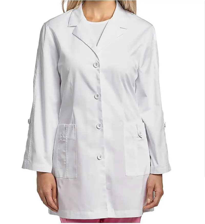 Medical Clothing 100% Cotton or Polyester Cotton  Fabric Lab Coat Doctor Lab Coat
