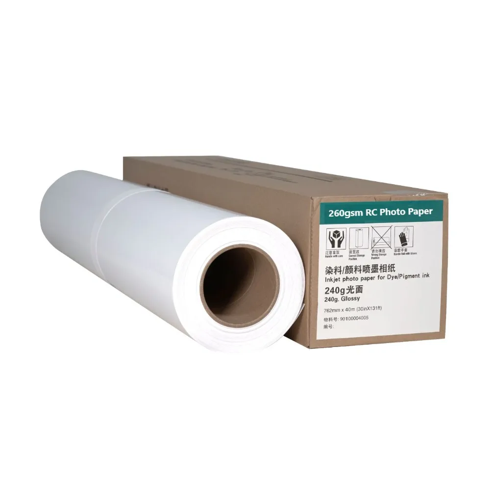 Excellent Quality Inkjet Waterproof 260gsm Luster RC Roll Photo Paper