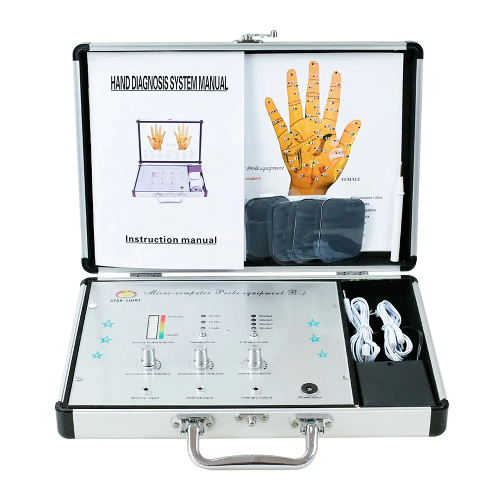 Multi frequency full body health analysis hand acupoint diagnosis therapy machine With Customized Private Label
