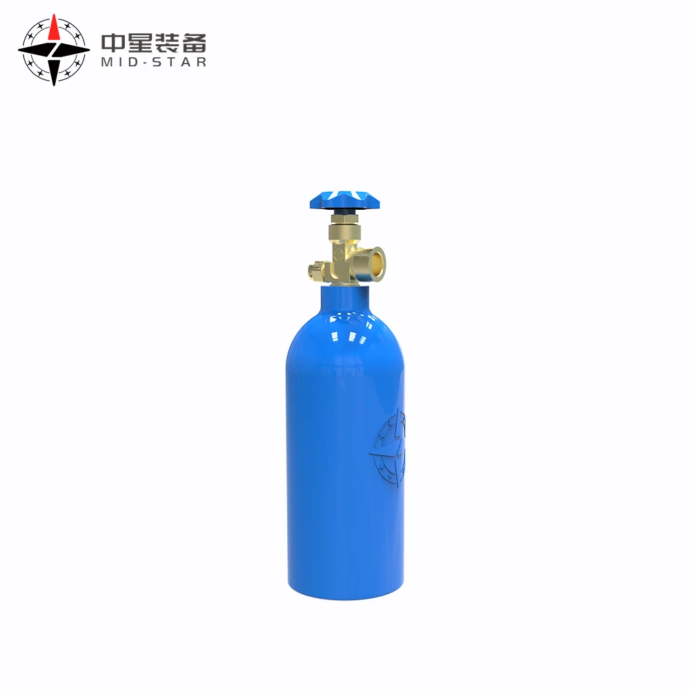 mini CO2 Tank- New Aluminum Cylinder with  Valve Series ISO7866 Standard  for He Helium hydrogen cylinder cartridges