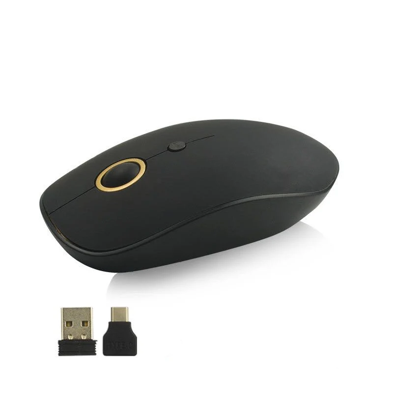 Тонкая Двухрежимная (BT 4,0 + USB) Беспроводная BT-мышь 2,4 ГГц для ноутбука/iPad/MacBook/ПК/телефона