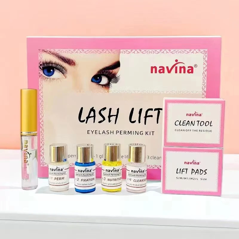 navina Lash Lift Kit Professional Fast Makeup Lash Lift Tool Pads Cleaning Perming Eyelash Lift