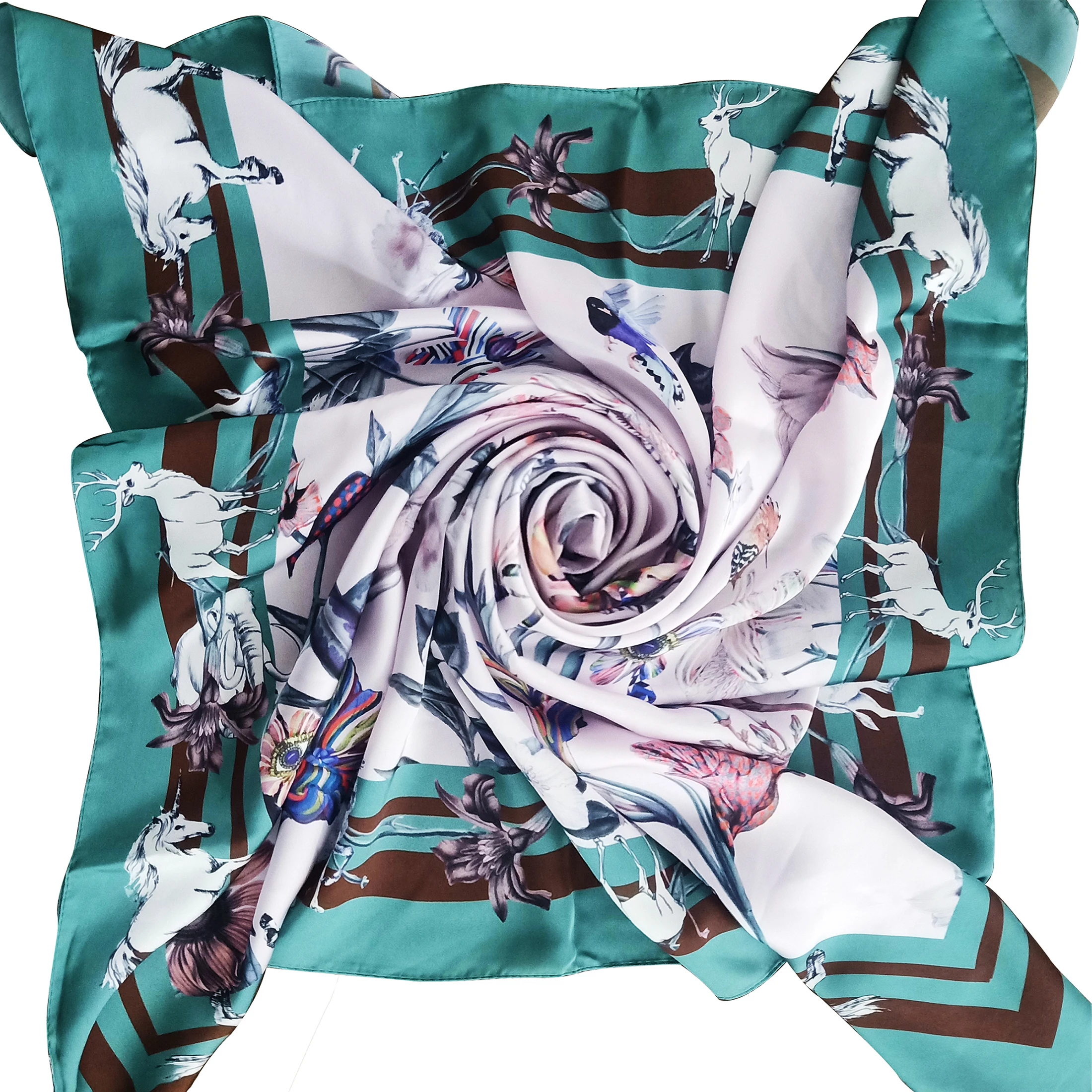 Роскошные шелковые шарфы от производителя известного бренда с принтом индивидуальный дизайн шелковый шарф с цифровой печатью