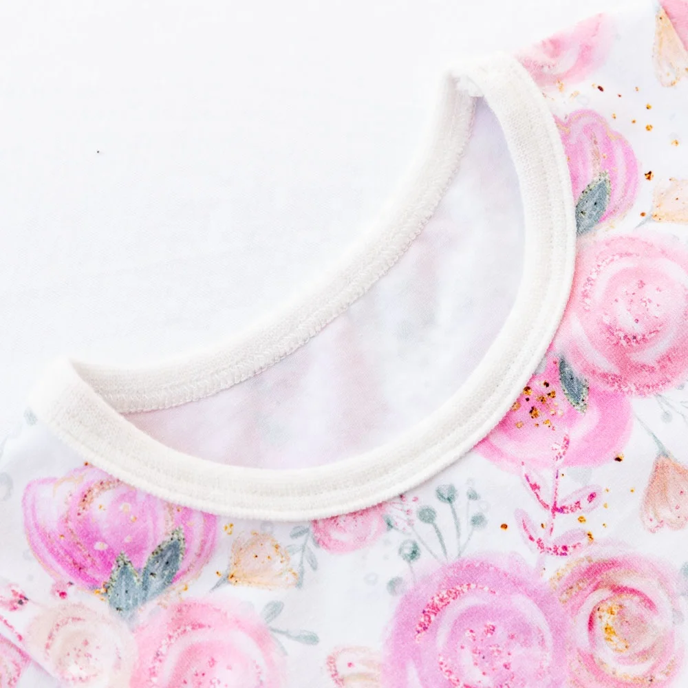 
Wholesale toddler boutique clothes custom design digital printing cotton stretch long sleeve baby girl suit romper 