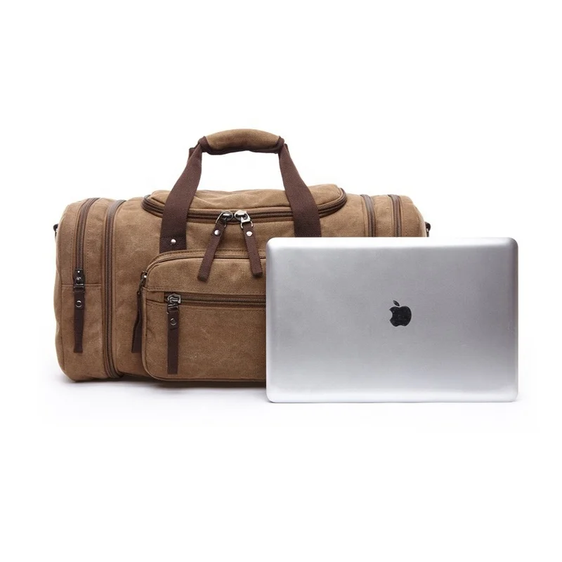 Large Capacity Waterproof 45L Expandable Sport Overnight Duffle Weekender Bag Canvas Travel Duffel Bag