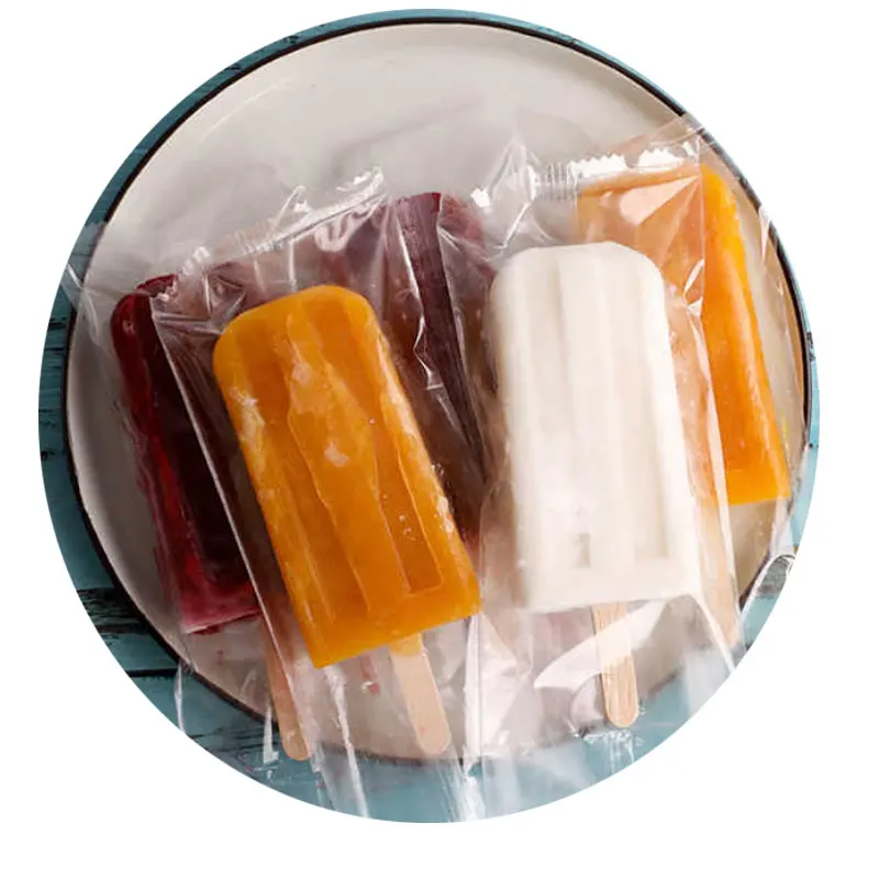 
Transparent Clear Fin Seal Heat Sealable Plastic Frozen Sucker Ice Pop Wrapper DIY Ice Lolly Popsicle Wrapping Bags 