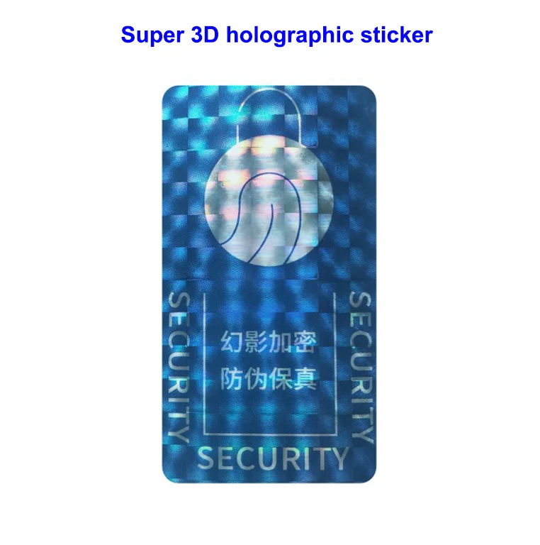 Custom Make Holographic Sticker Label authenticity Security Hologram Sticker Label 3D anti-fake Hologram Sticker