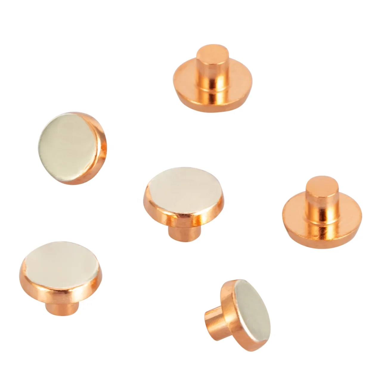 
 Cu AgSnO2 Bimetal Silver Contact Copper rivets contact bimetal electrical contact  