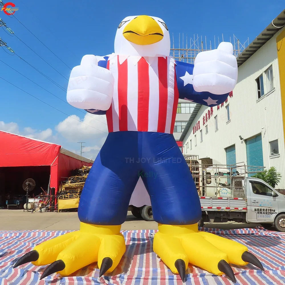 Free Shipping 6m 19ft High Giant Inflatable Eagle Model Ground Balloon for Sale