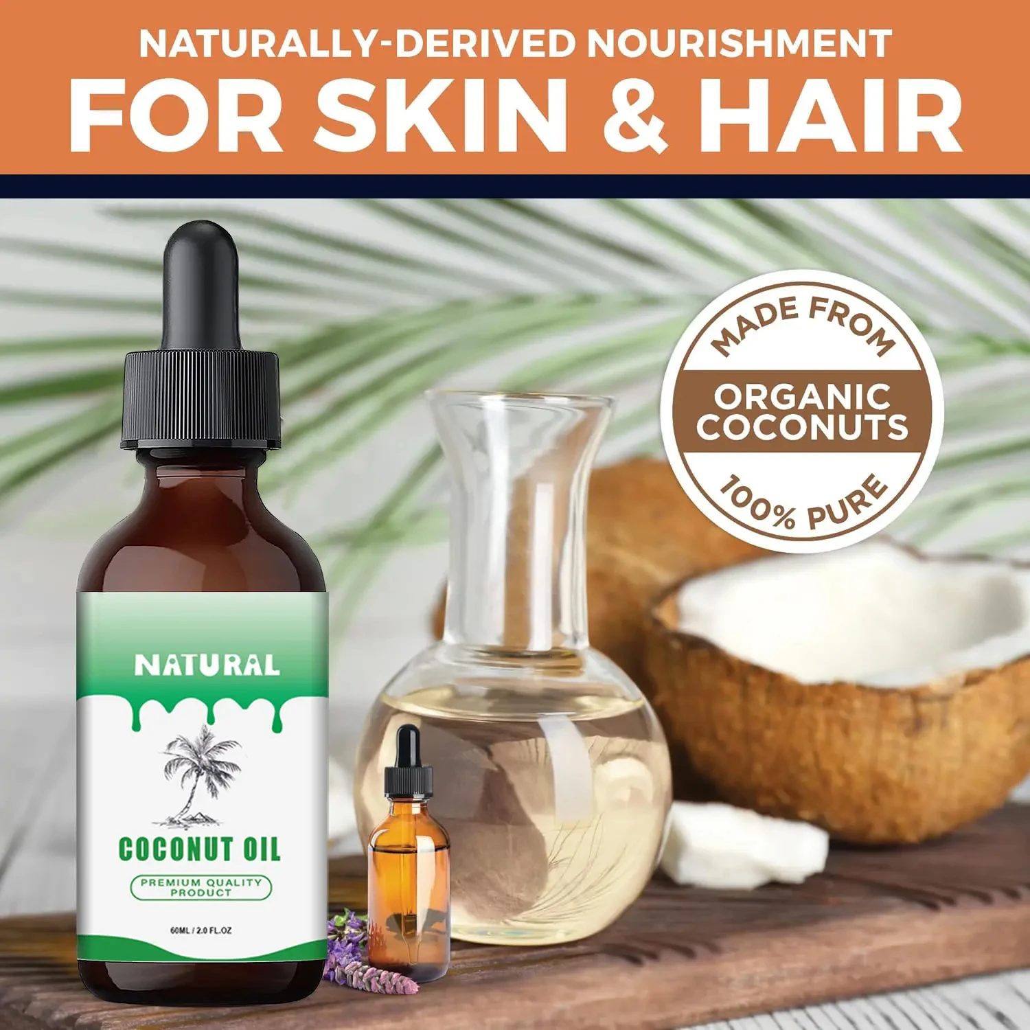 Private Label 100% Pure Organic Essential Oil Aromatherapy Massage Oil High Quality Nourishing Coconut Oil For Skin & Hair Care
