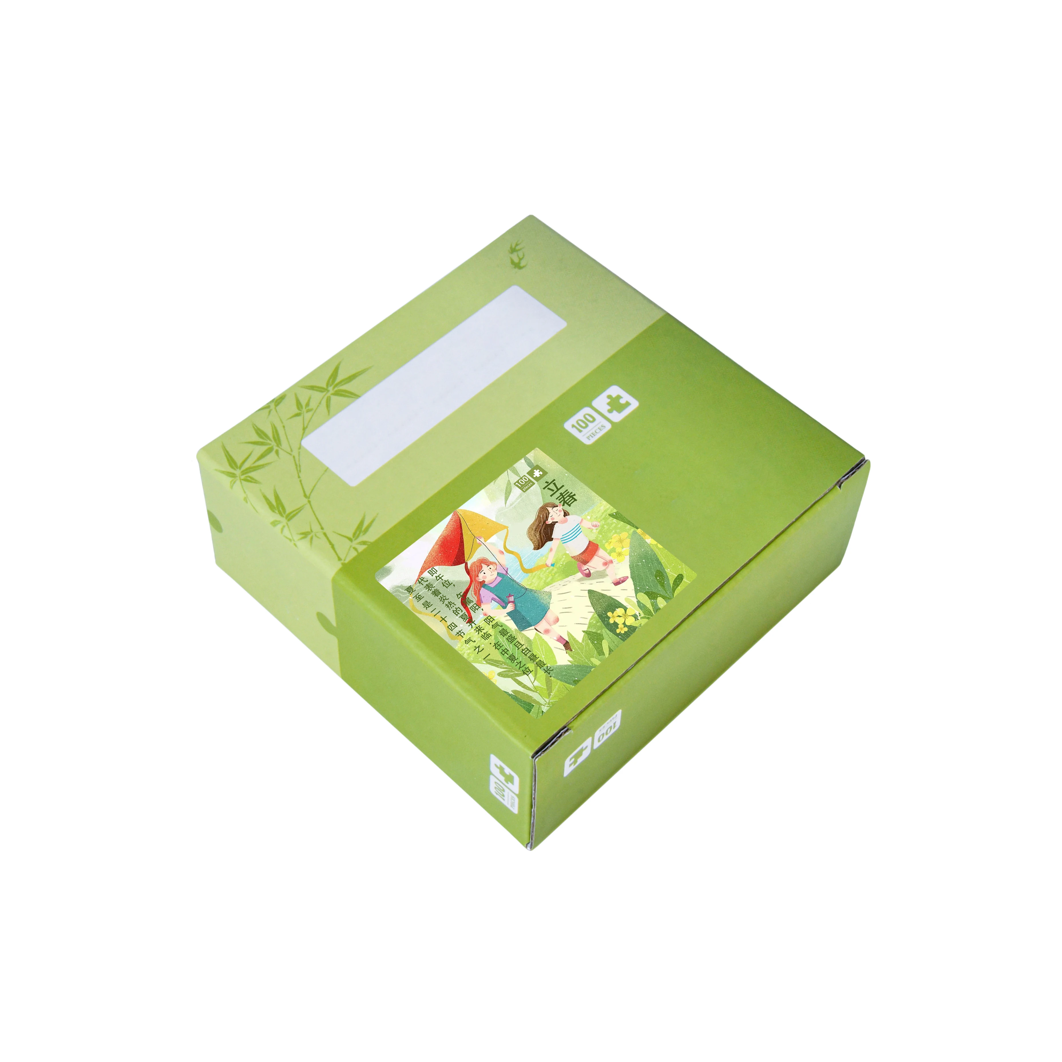 Eco-friendly Cartoon 100 Piece Puzzle Children Educational Game Paper Puzzle Jigsaw Puzzle for Kid Intelligent Animal CMYK 300