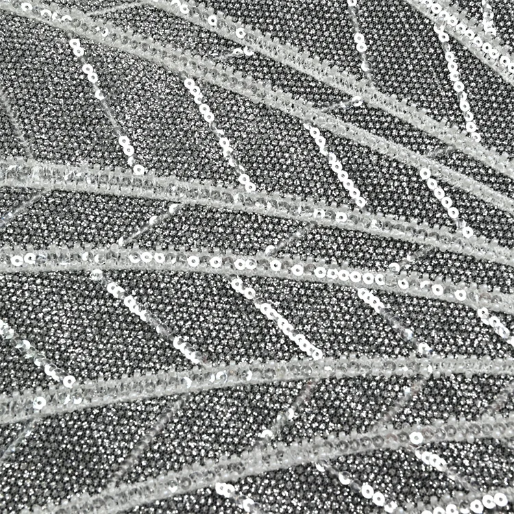 Оригинальный цвет, сексуальный элегантный дизайн, вышивка из бисера, тюль, роскошное свадебное платье с блестками, кружевная сетчатая ткань для свадьбы