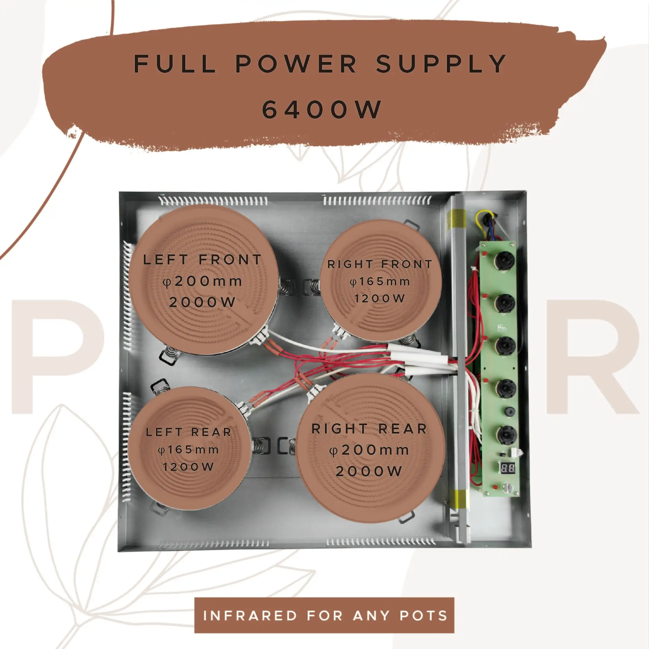 Good Pricing & Low Moq  220V~240V Four Burner Ceramic Range Cooker For Countertop Cleaner Wholesale High Quality