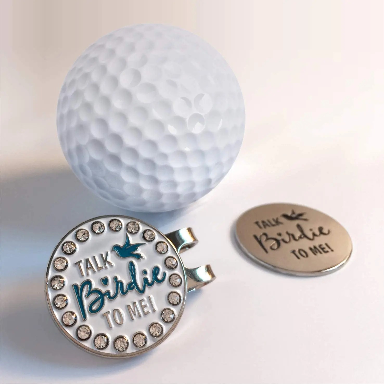 Wholesale custom crystal hat clip magnetic golf ballmark