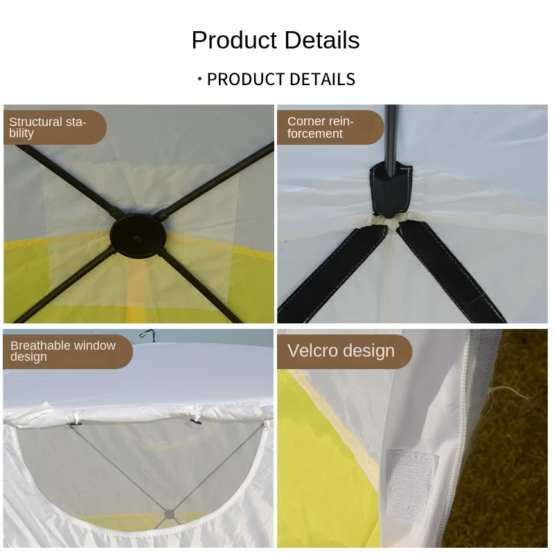 Outdoor waterproof sunshade portable square camping tent for camping fishing picnic park