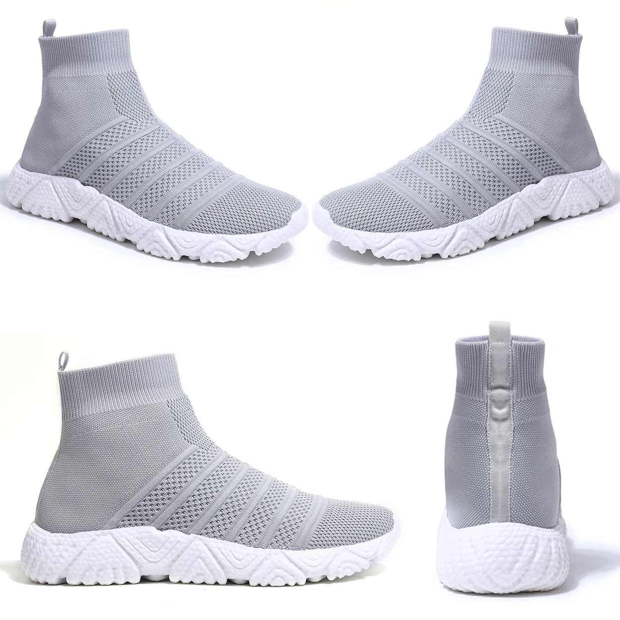 New Arrival men shoes arch support slip-on anti-slippery light wight women sneaker shoes outdoor sport casual sock shoes