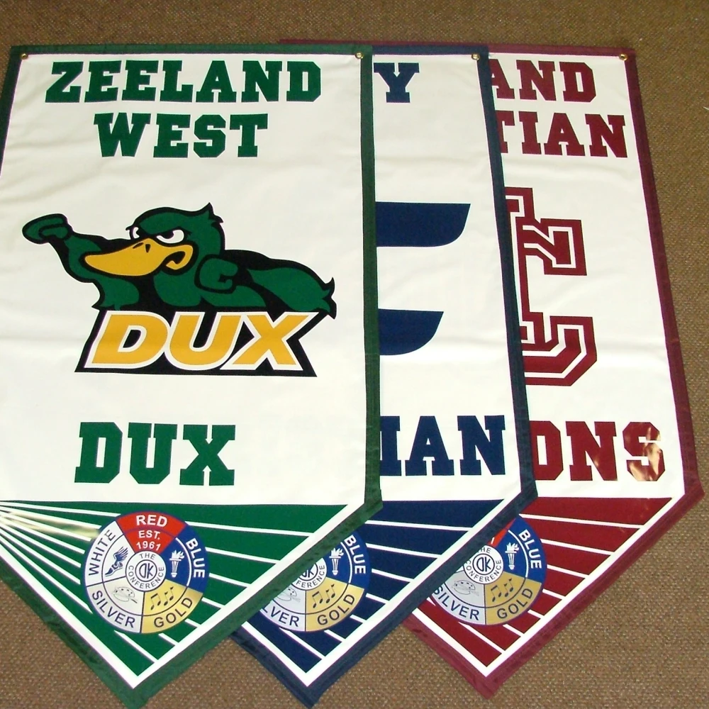 Custom Championship Banners National College School Teams LOGO Flags Digital Printing  Education End Users