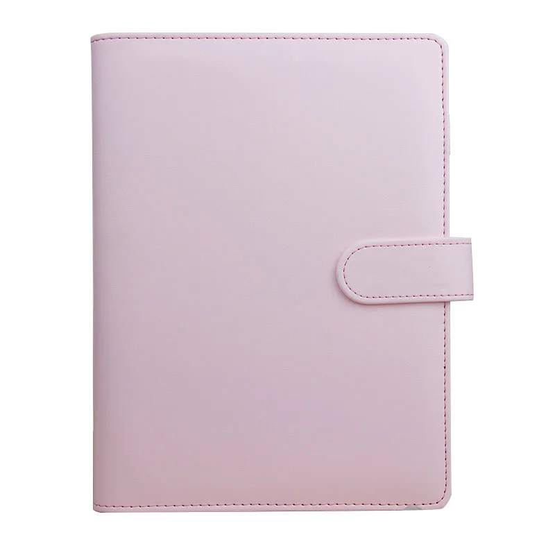 Wholesale Notebook binder cover 6 ring a6 PVC Binder Cover Factory Custom Pu Leather budget binder with zipper envelopes