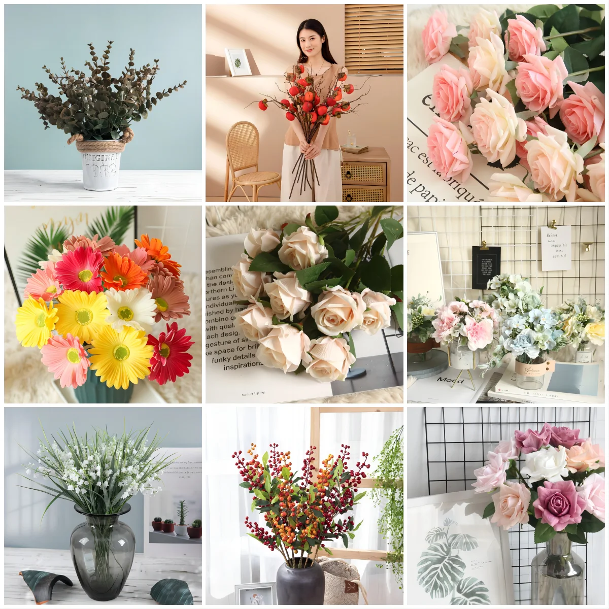 Finest Price Real Touch Flowers Bouquet Artificial Flowers Bunch For Wedding Desktop Decoration