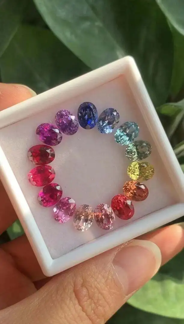 Hailer wholesale oval shape price Lab Grown gemstone Hydrothermal created synthetic corundum sapphire loose stones