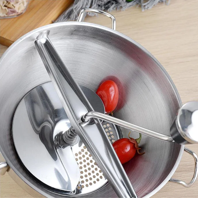 Stainless Steel Food Mill with 3-grinding Sizes Kitchen Mill for Mashing Straining & Grating Fruits & Vegetables Food Mill